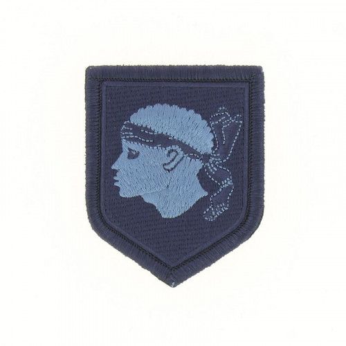 Ecusson de Bras Brode Gendarmerie Departemetale Corse Basse Visibilite Bleu