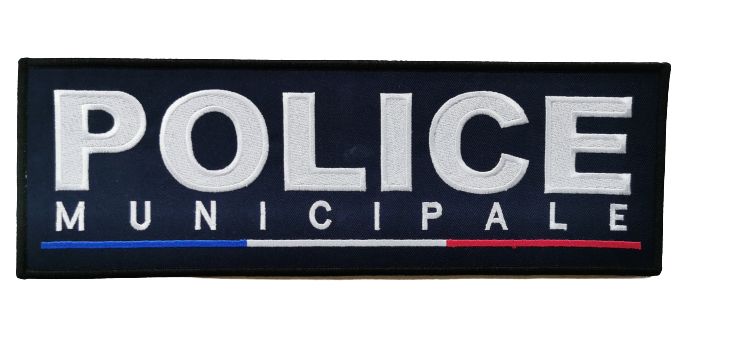 Jeu de bandes Police Municipale brodées France