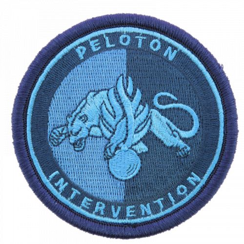 Ecusson de bras brodé Gendarmerie Mobile Peloton Intervention Basse Visibilite Bleu