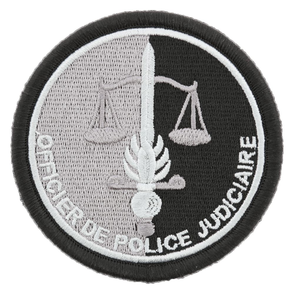 Ecusson de bras Gendarmerie OPJ basse visibilite noir