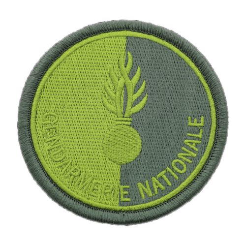 Ecusson de bras brode Gendarmerie Nationale basse visibilite vert 