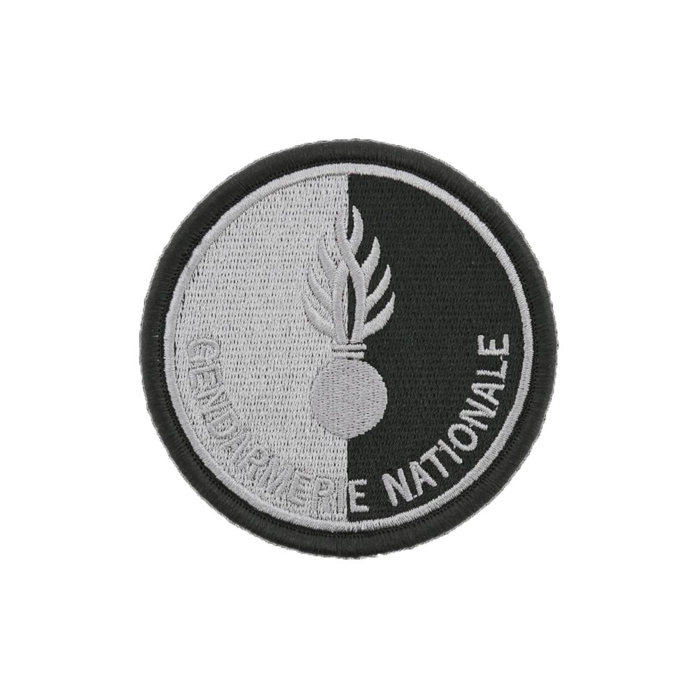 Ecusson de bras brode Gendarmerie Nationale basse visibilite noir Ecusson de bras brode Gendarmerie Nationale basse visibilite noir