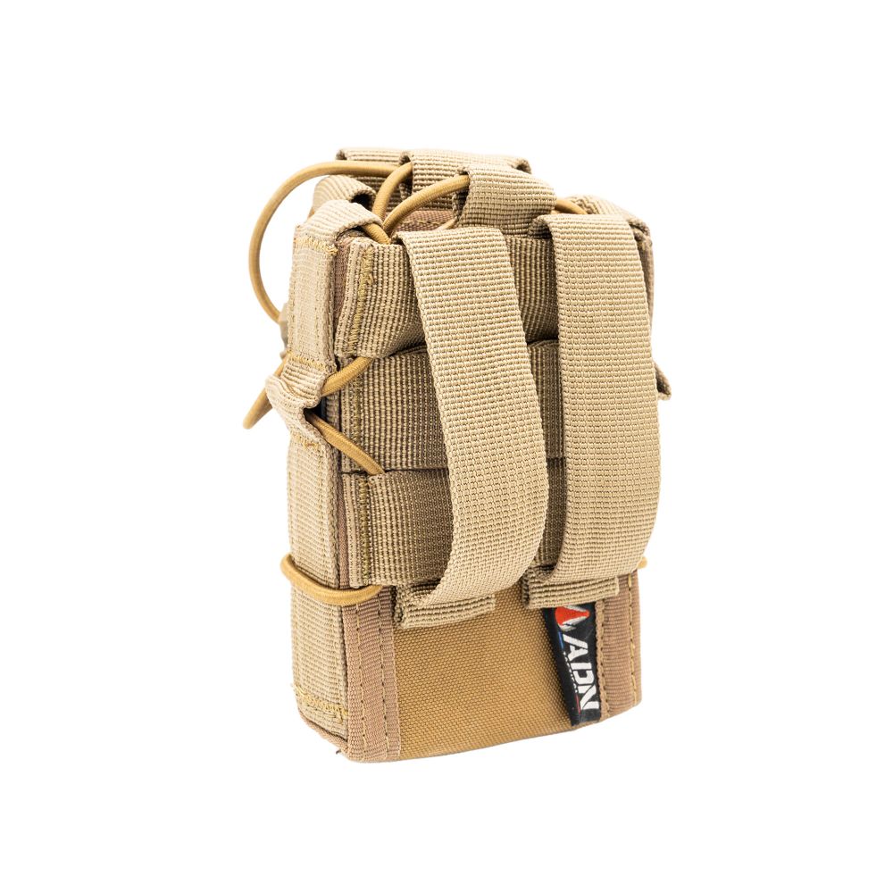 Porte chargeur simple mixte 9mm / 223/M4 coyote - ADN Tactical Porte chargeur simple mixte 9mm / 223/M4 coyote - ADN Tactical