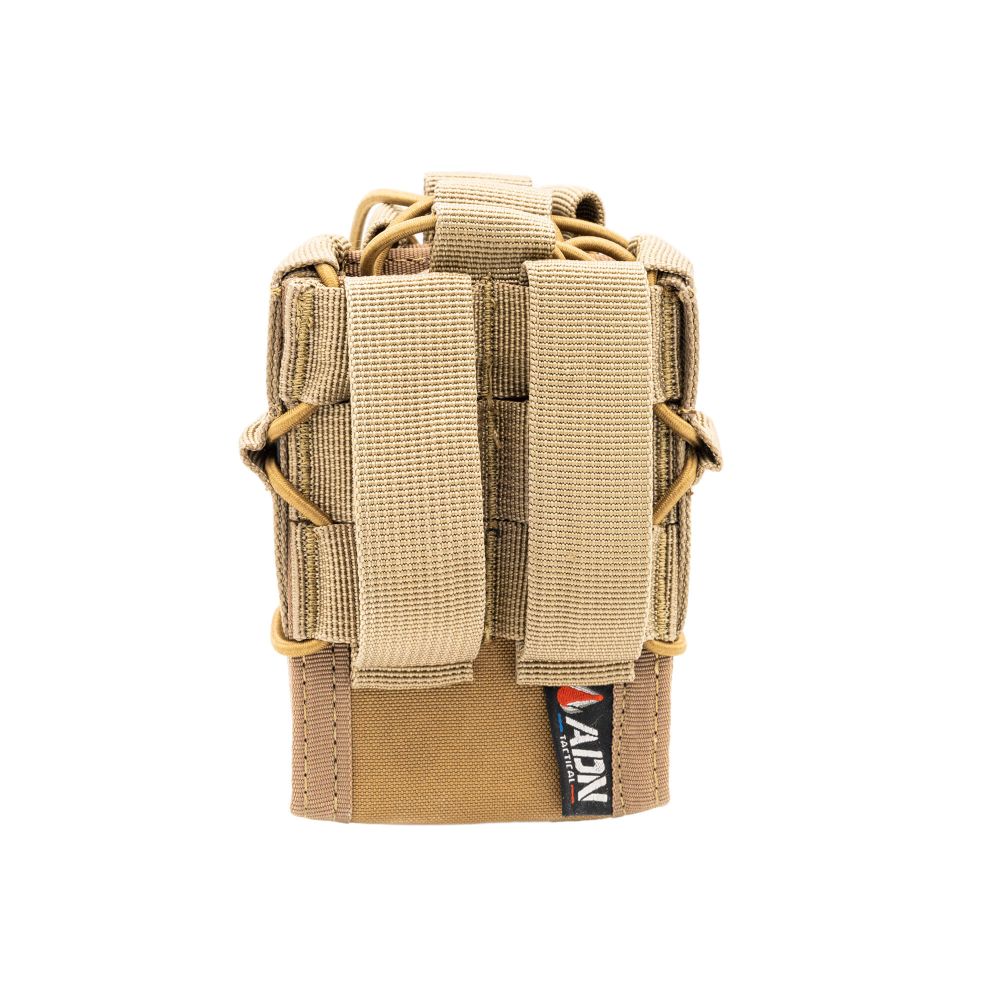 Porte chargeur simple mixte 9mm / 223/M4 coyote - ADN Tactical Porte chargeur simple mixte 9mm / 223/M4 coyote - ADN Tactical