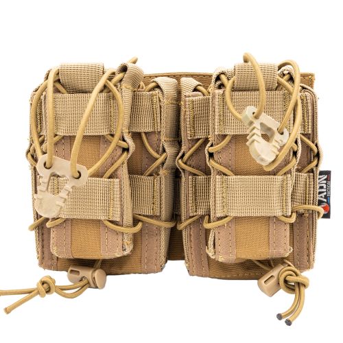 Porte chargeur double mixte 9mm / 223/M4 coyote - ADN Tactical
