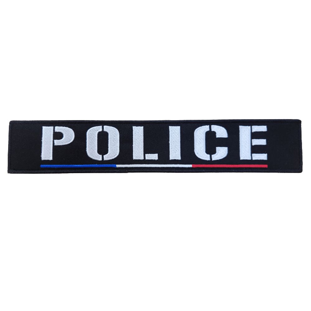 Bande dorsale brodée Police France 