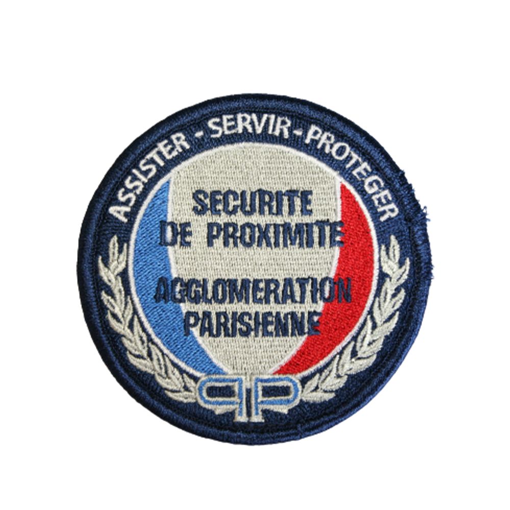 Ecusson de bras brode Securite de Proximite Agglomeration Parisienne