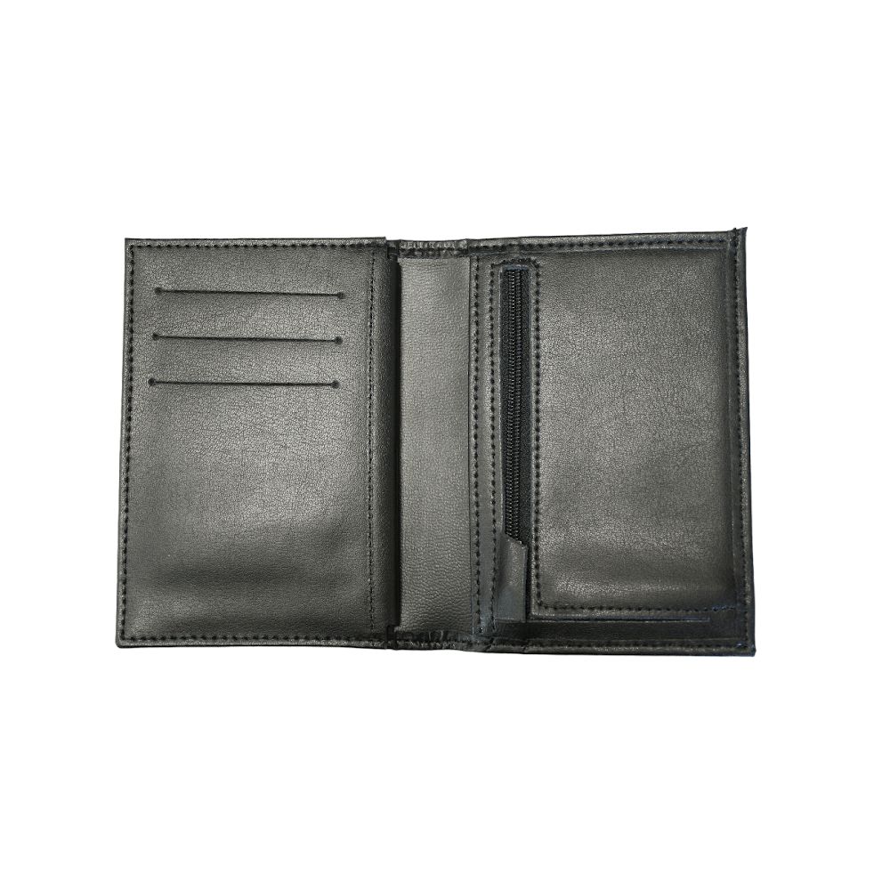 Porte carte 3 volets 100 % cuir véritable avec porte-monnaie