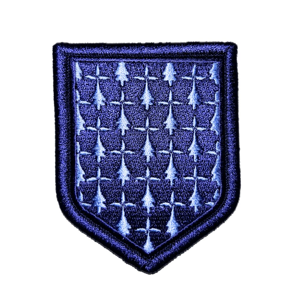 Ecusson de Bras Brode Gendarmerie Departementale Bretagne Basse Visibilite Bleu