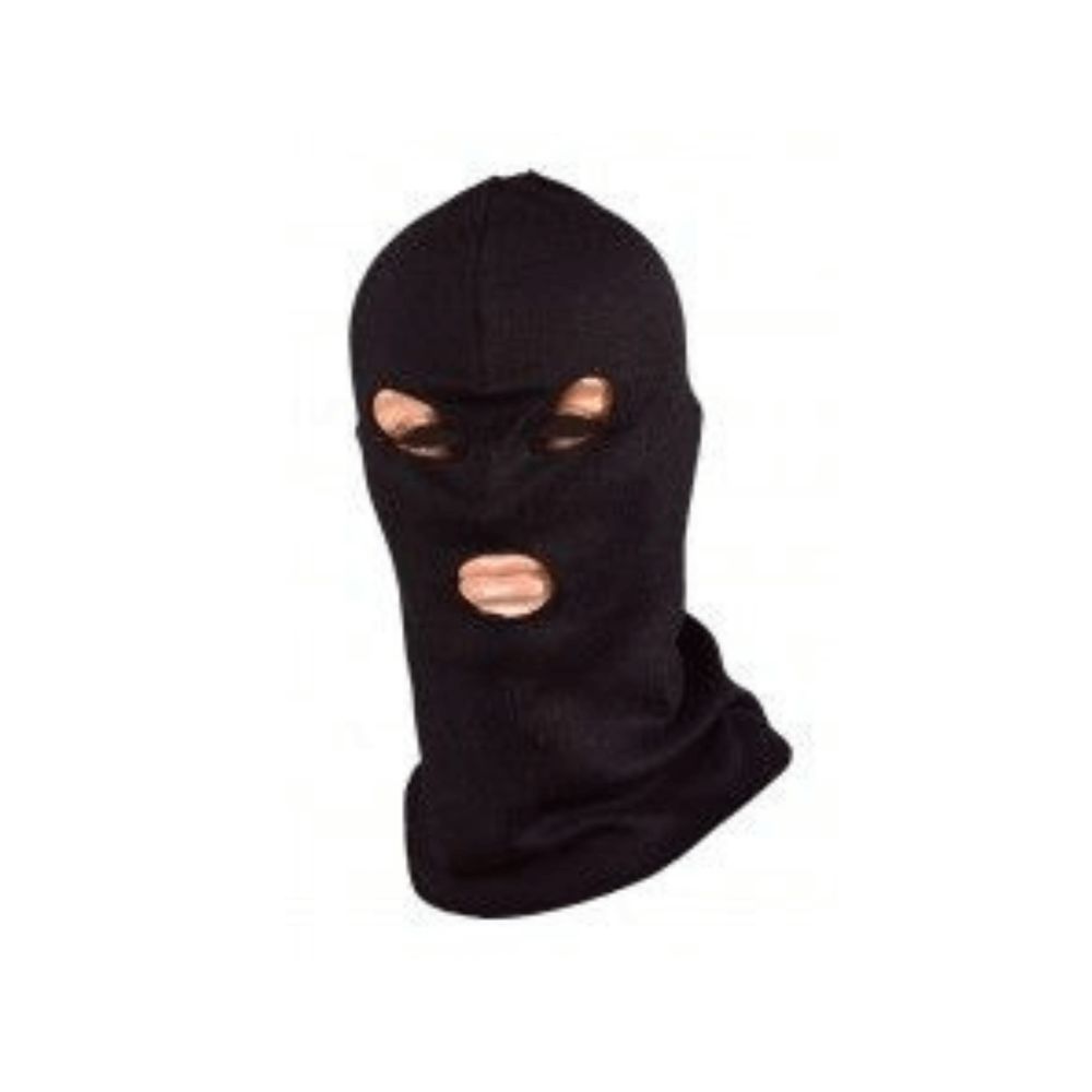 Cagoule 3 trous noire 100% coton Cagoule 3 trous noire 100% coton