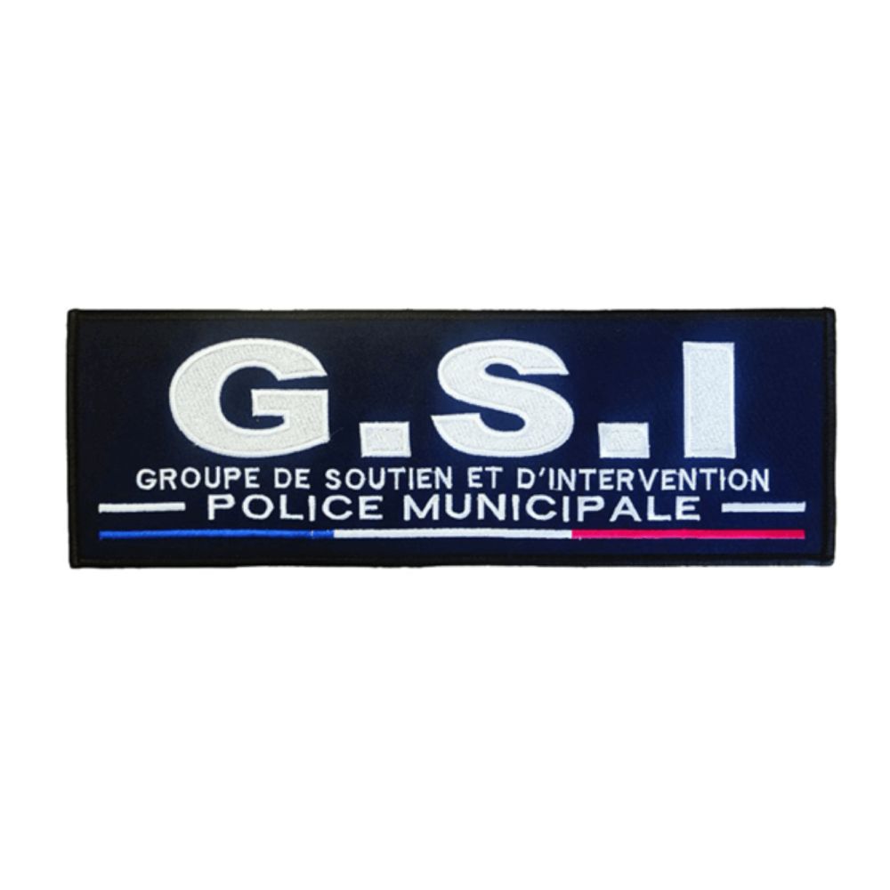 Bande Dorsale brodée Police Municipale G.S.I