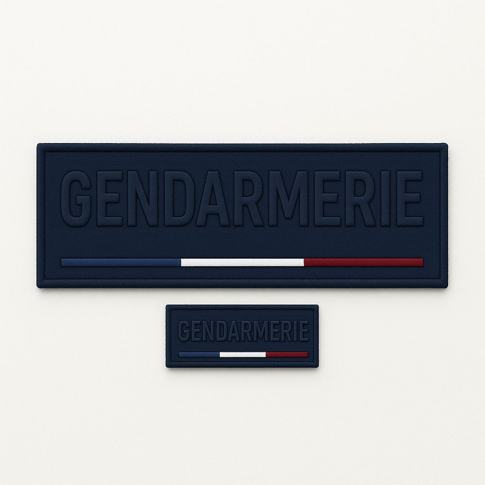 Jeu de bandes brodées Gendarmerie basse visibilité France pour Housse Tac ADN Tactical Jeu de bandes brodées Gendarmerie basse visibilité France pour Housse Tac ADN Tactical