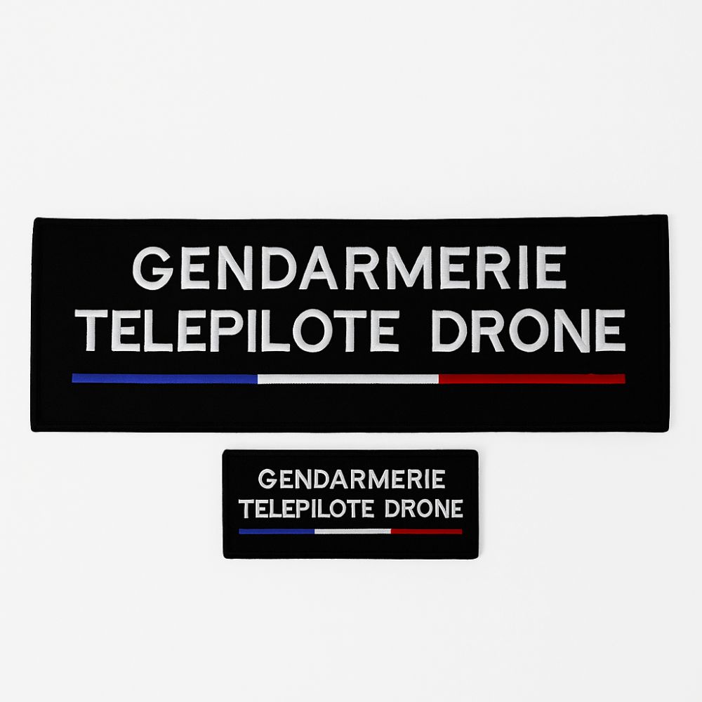 Jeu de bandes brodées Gendarmerie Télépilote Drone