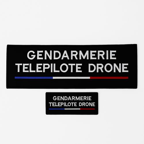 Jeu de bandes brodées Gendarmerie Télépilote Drone